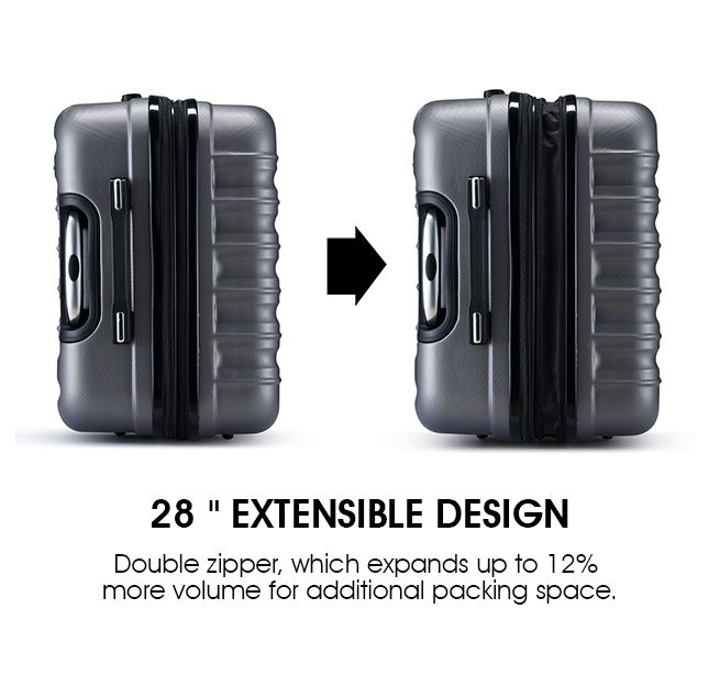 3PCS Luggage Set Hard Carry On Travel Suitcases Trolley Lightweight