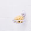 Soap Holder Basket Removable Stainless Suction WHITE