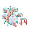 Jazz Drum Play Set Dynamic for Toddler Kid Educational Musical Instrument Toy Plastic Colourful 17 Pieces