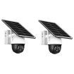 4G Solar Security Camera Wireless Outdoor CCTV Home Surveillance System with Battery Remote Control x2