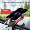 Bicycle Light with Horn and Mobile Phone Charger, 2000mAh Rechargeable Battery, 4 in 1 Handlebar Headlight , Suitable for Bicycles with All Frames