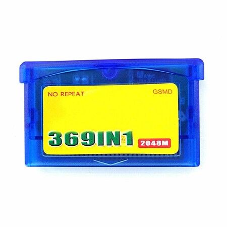 369 in 1 Game Cartridge for GBA Console - Card 32 Bit Video Game Compilations Classic Collection English Version