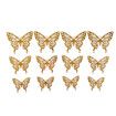 3D Butterfly Wall Stickers 3 Sizes, Gold Butterfly Decorations for Birthday Decorations Party Decorations Cake Decorations, Removable Room Decor for Kids Nursery Classroom Wedding Decor Gold 48 Pcs