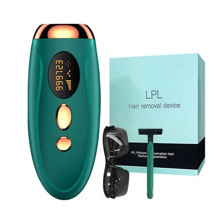 IPL Painless Laser Hair Removal Device Photoelectric Full Body Skin Rejuvenation Laser Portable Green Color