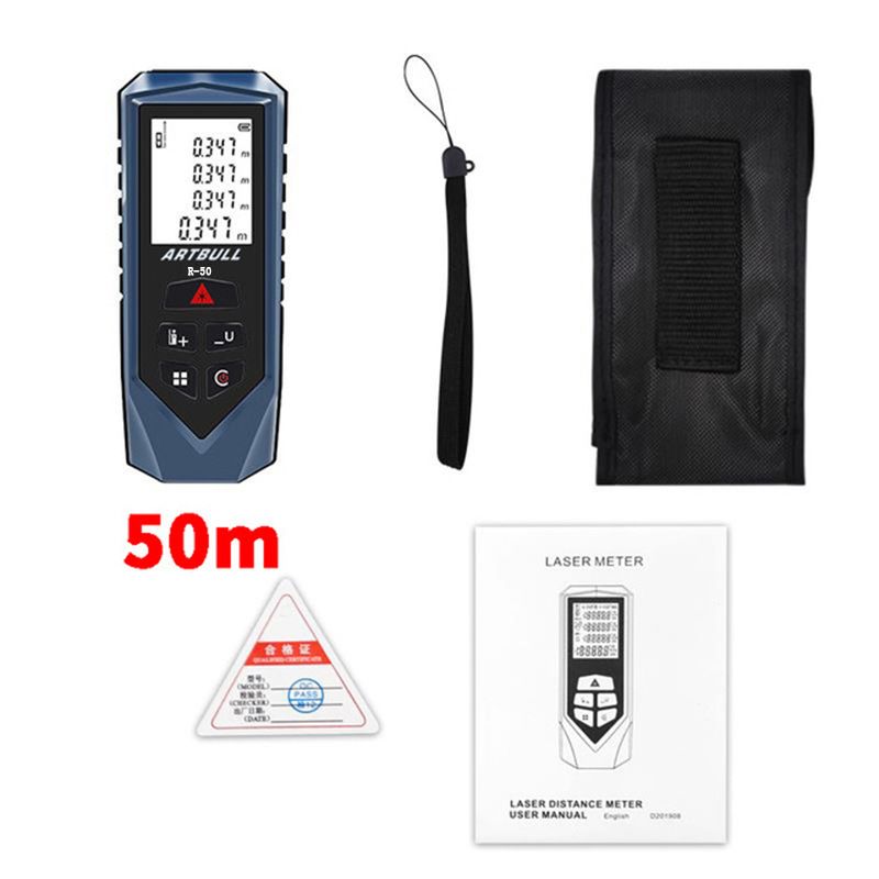 Laser Rangefinder  50M Laser Distance Meter Tape Infrared Rangefinder Measurement Digital Tape Tool