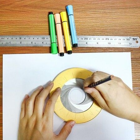 Circle Drawing Maker Tool, Adjustable Measurement Drawing Ruler