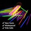 100 Glow Sticks Bulk Party Supplies Glow in The Dark Fun Party Pack with 8" Glowsticks and Connectors for Bracelets and Necklaces