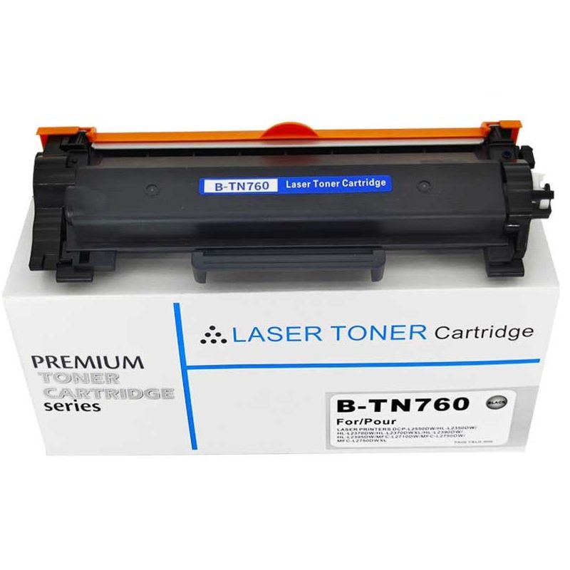 Compatible Toner Cartridge Replacement for Brother TN760 TN-760 TN-730 MFC-L2710DW HL-L2395DW MFC-L2750DW DCP-L2550DW L2370DW L2390DW Printer Ink (Black,2-Pack)