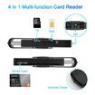 Smart Card + SD + TF + SIM Card 4 in 1 Multi-Function Card Reader,for Micro SD/Micro SDHC/Micro SDXC, SD/SDHC/SDXC