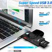 Smart Card + SD + TF + SIM Card 4 in 1 Multi-Function Card Reader,for Micro SD/Micro SDHC/Micro SDXC, SD/SDHC/SDXC