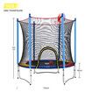 Genki Kids Trampoline Bounce Rebounder Jumping Rebounding Indoor Outdoor Safety Enclosure Basketball Hoop 60 Inch 