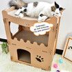 Cat Corrugated Cardboard Scratcher Scratching Board Play House Climbing Furniture