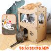 Cat Corrugated Cardboard Scratcher Scratching Board Play House Climbing Furniture