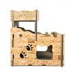 2 Level Cardboard Cat Scratcher Scratching Board Play House Playground Condo with Catnip