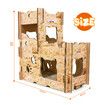 2 Level Cardboard Cat Scratcher Scratching Board Play House Playground Condo with Catnip