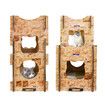 2 Level Cardboard Cat Scratcher Scratching Board Play House Playground Condo with Catnip