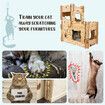 2 Level Cardboard Cat Scratcher Scratching Board Play House Playground Condo with Catnip