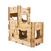 2 Level Cardboard Cat Scratcher Scratching Board Play House Playground Condo with Catnip