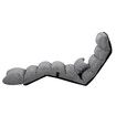 Floor Sofa Bed Lounge Recliner Chair Chaise Couch Adjustable Folding with Pillow Pedal Grey