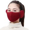 2 in 1  Winter Unisex Breathable Holes Mask Cold-Proof Thermal Mask Earmuffs Color Random