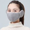 2 in 1  Winter Unisex Breathable Holes Mask Cold-Proof Thermal Mask Earmuffs Color Random