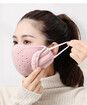 2 in 1  Winter Unisex Breathable Holes Mask Cold-Proof Thermal Mask Earmuffs Color Random