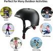 Kids Helmet Pad Set 3-14 yrs Ages Black Adjustable Kids Roller Skateboard Bike Helmet Knee & Elbow Pads Wrist Guards