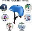 Kids Helmet Pad Set 3-14 yrs Ages Blue Adjustable Kids Roller Skateboard Bike Helmet Knee & Elbow Pads Wrist Guards