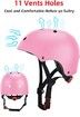 Kids Helmet Pad Set 3-14 yrs Ages Pink Adjustable Kids Roller Skateboard Bike Helmet Knee & Elbow Pads Wrist Guards