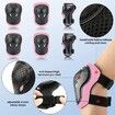 Kids Helmet Pad Set 3-14 yrs Ages Pink Adjustable Kids Roller Skateboard Bike Helmet Knee & Elbow Pads Wrist Guards