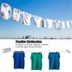 Retractable Clothesline Telescopic Indoor Outdoor Wall Mounted Clothes Dryer Line Drying Rope Hanger (5 Lines)