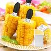 18Pcs/9Pairs Black Corn Holders BBQ Fork Skewers for Home Cooking Parties Camping