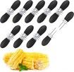 18Pcs/9Pairs Black Corn Holders BBQ Fork Skewers for Home Cooking Parties Camping