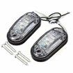 2Pack LED Front Side Marker Indicator Light 12V 24V For Truck Van Trailers Boats - White