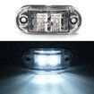 2Pack LED Front Side Marker Indicator Light 12V 24V For Truck Van Trailers Boats - White