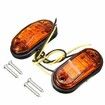 2Pack LED Front Side Marker Indicator Light 12V 24V For Truck Van Trailers Boats - Yellow