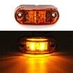 2Pack LED Front Side Marker Indicator Light 12V 24V For Truck Van Trailers Boats - Yellow