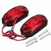 2Pack LED Front Side Marker Indicator Light 12V 24V For Truck Van Trailers Boats - Red