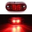 2Pack LED Front Side Marker Indicator Light 12V 24V For Truck Van Trailers Boats - Red