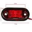 2Pack LED Front Side Marker Indicator Light 12V 24V For Truck Van Trailers Boats - Red