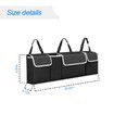 Car Trunk Organizer Storage Backseat Hanging Organizer with 4 Pockets for SUV MPV Waterproof Collapsible Black