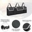 Car Trunk Organizer Storage Backseat Hanging Organizer with 4 Pockets for SUV MPV Waterproof Collapsible Black