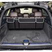 Car Trunk Organizer Storage Backseat Hanging Organizer with 4 Pockets for SUV MPV Waterproof Collapsible Black