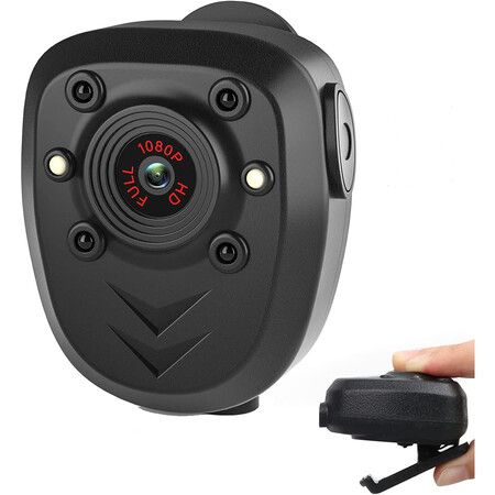 Portable Mini Body Camera Video Recorder with Night Vision, Built-in 32GB Memory Card, HD 1080P