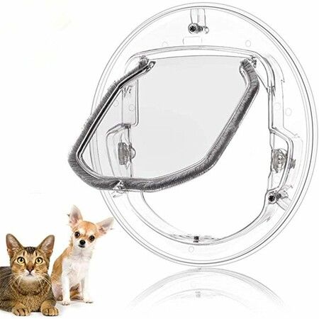 Round Pet Door for Cats And Small Dogs Door Flap for Screen Glass Window Transparent Pet Flap Door