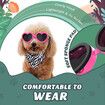 Dog Sunglasses UV Protection Goggles with Adjustable Strap Doggy Heart Shape Doggie Windproof Glasses, Pink