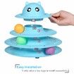 Cat Toy Roller 3-Level Turntable Balls Interactive Fun Mental Physical Exercise Puzzle Kitten Cat Toys