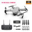 4K Dual cameras  Pro WIFI FPV Drone With Wide Angle HD  1080P Camera Altitude Hold RC Foldable Quadcopter Drone Color Grey