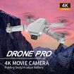 4K Dual cameras  Pro WIFI FPV Drone With Wide Angle HD  1080P Camera Altitude Hold RC Foldable Quadcopter Drone Color Grey