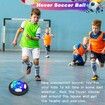 Hover Soccer Ball Toy Rechargeable Indoor Outdoor with LED Light for Kids Toddler Age 3-12 Color Black